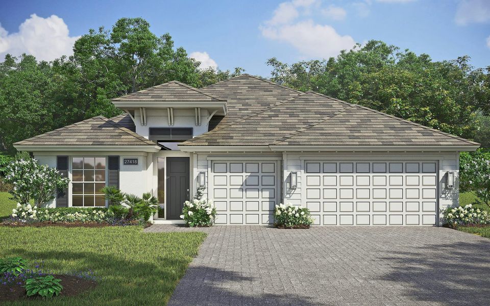 2D floor plan layout for the Cordella Grande by GHO Homes in High Pointe, Vero Beach, FL (Image 4).