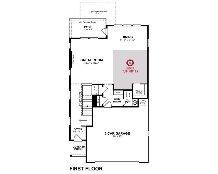 2D floor plan layout for the Keystone by Beazer Homes in Poppy at GreenHouse, Marietta, GA (Image 3).