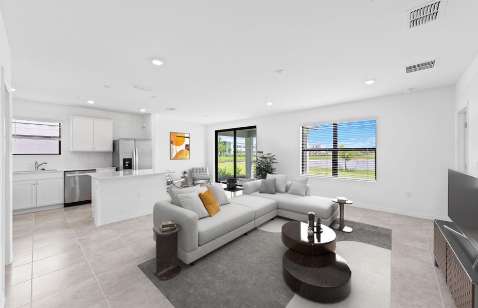 Furnished interior view inside a new home in Whispering Lakes, Lehigh Acres (Image 7). Furnished interior view inside a new home in Whispering Lakes, Lehigh Acres (Image 7).