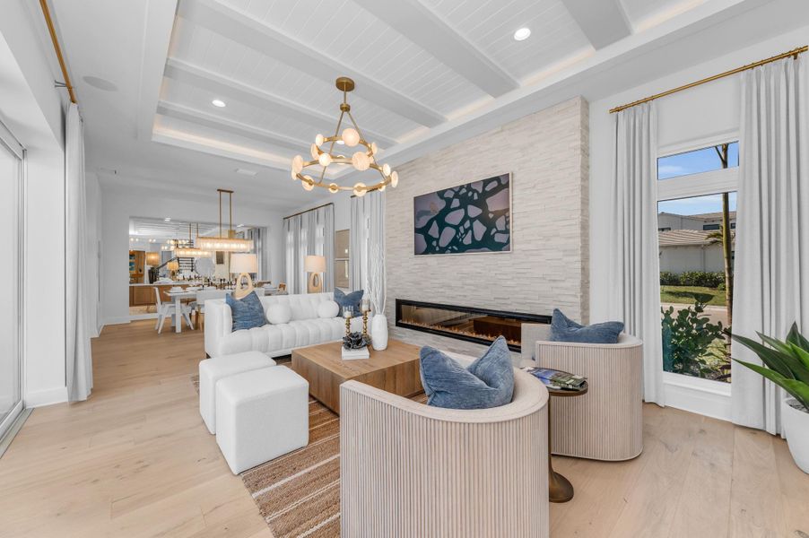 Representative furnished interior of a home built from the Silver Palm by Medallion Home in Aqua Single Family Homes, Bradenton (Image 6).