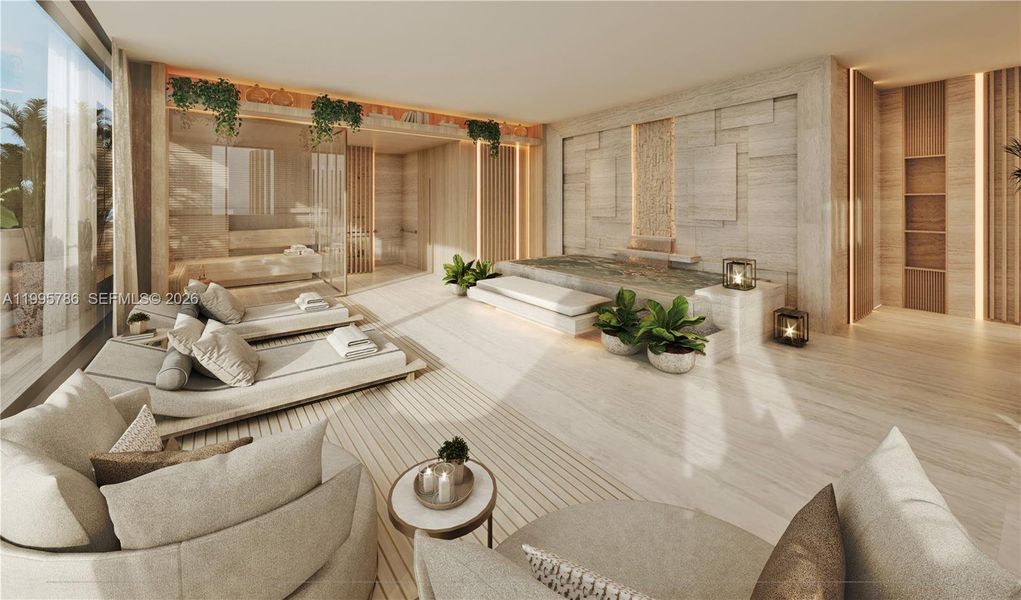 Furnished interior view inside a new home in La Maré Bay Harbor Islands Regency Collection, Bay Harbor Islands (Image 7).