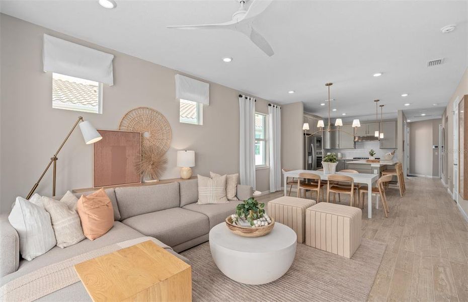 Furnished interior view inside a new home in Del Webb at Viera, Melbourne (Image 5). Furnished interior view inside a new home in Del Webb at Viera, Melbourne (Image 5).