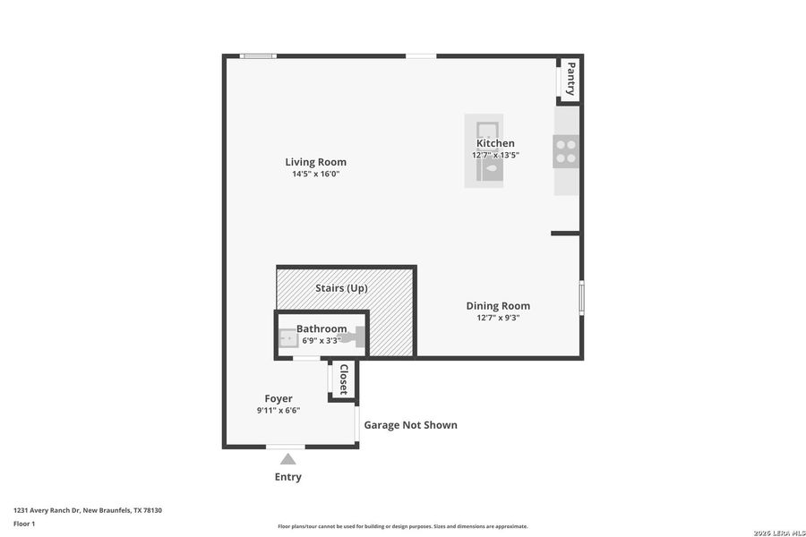 2D floor plan layout of this home in Spring Valley, New Braunfels, TX (Image 5).