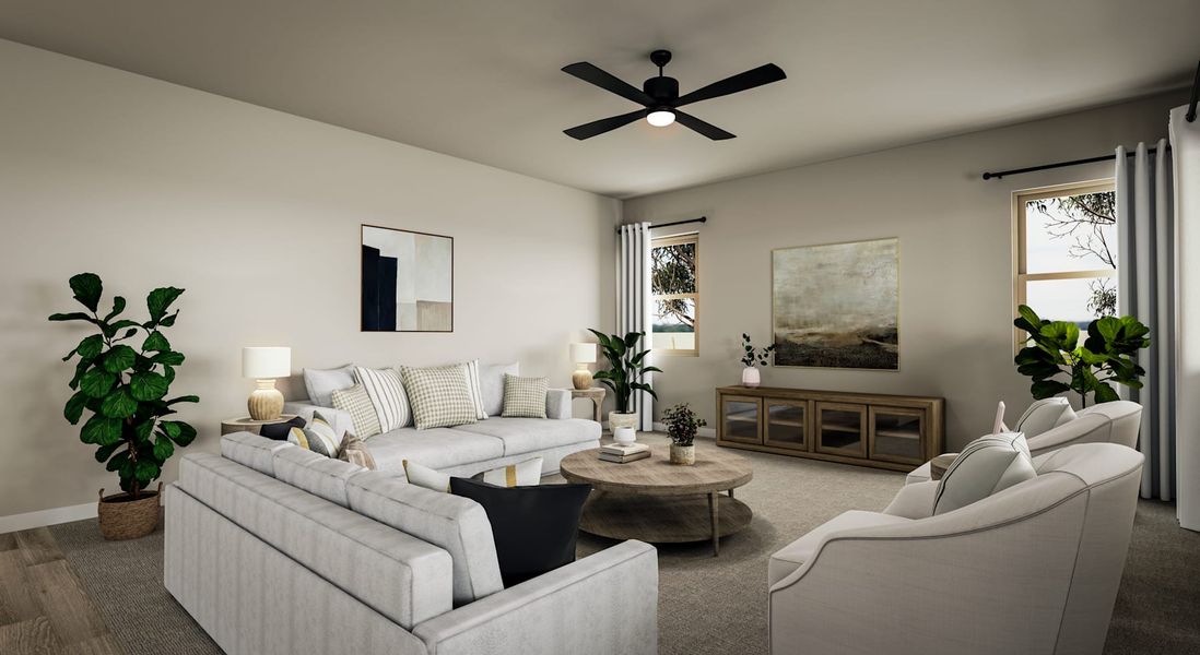 Representative furnished interior of a home built from the Dahlia Plan 5006 by Tri Pointe Homes in Soleo, San Tan Valley (Image 5).