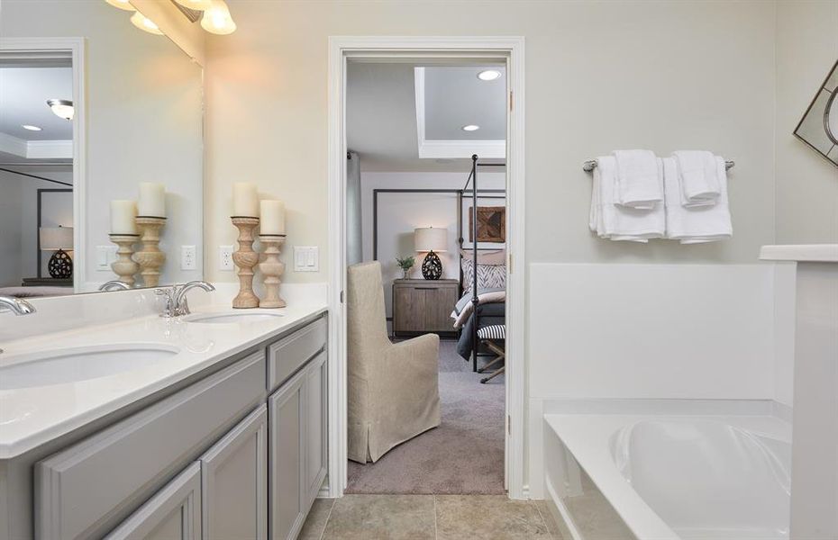 *Model Representation - Owner's private bath with double vanity *Model Representation - Owner's private bath with double vanity