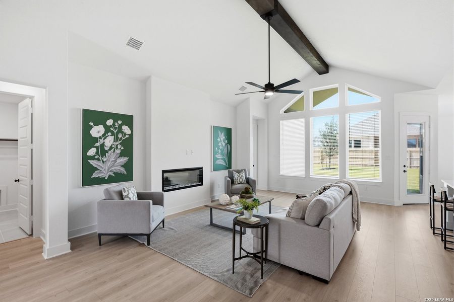 Furnished interior view inside a new home in Alsatian Oaks, Castroville (Image 13). Furnished interior view inside a new home in Alsatian Oaks, Castroville (Image 13).