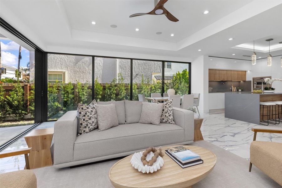 Furnished interior view inside a new home in , Fort Lauderdale (Image 25). Furnished interior view inside a new home in , Fort Lauderdale (Image 25).