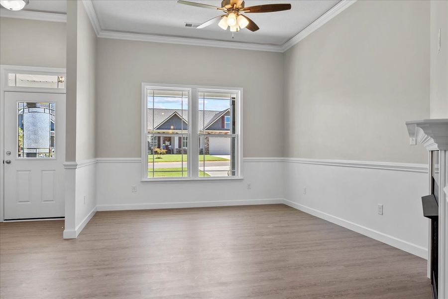 Representative unfurnished interior of a home built from the Cherokee by Enchanted Homes in Lonesome Dove, San Antonio (Image 23).