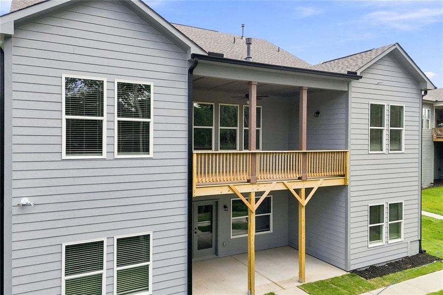 Exterior details and patio area of a home in , Ellijay (Image 4).
