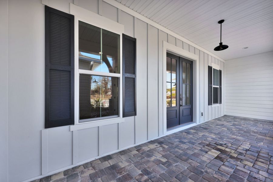 Representative exterior details of a home built from the Seaside by Riverside Homes in Hidden Creek at SilverLeaf, St. Augustine (Image 37). Representative exterior details of a home built from the Seaside by Riverside Homes in Hidden Creek at SilverLeaf, St. Augustine (Image 37).
