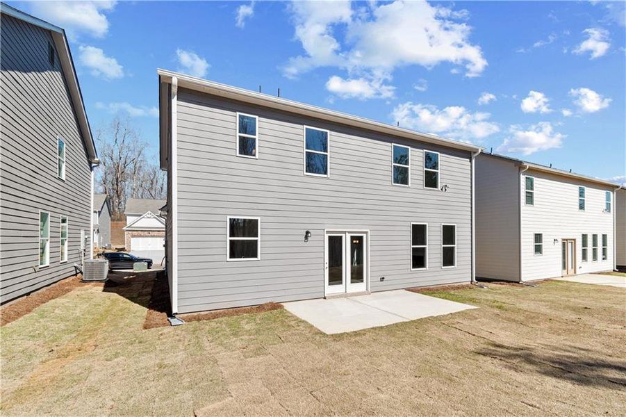 Exterior details and patio area of a home in Clark Farms, Flowery Branch (Image 21).