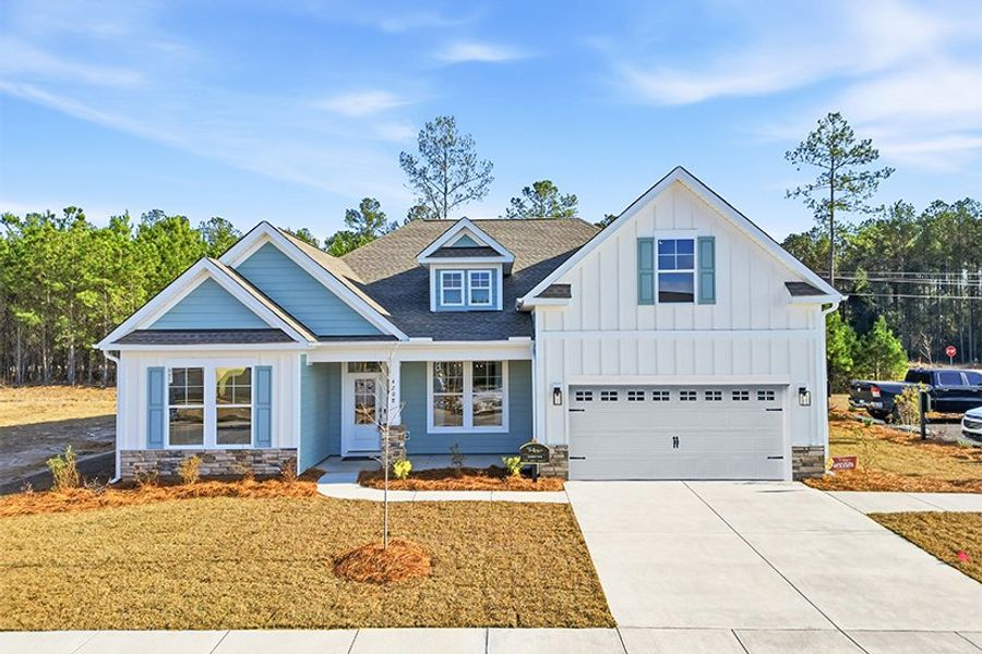 Representative exterior photo of a completed home built from the Carolyn II by Great Southern Homes in Carsons Landing, Angier, NC (Image 34).
