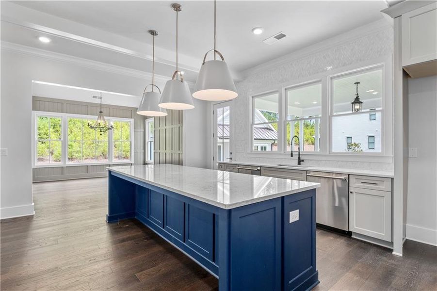 Furnished interior view inside a new home in Crossroads, Alpharetta (Image 40).