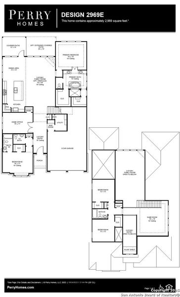 2D floor plan layout of this home in Esperanza 60', Boerne, TX (Image 5).