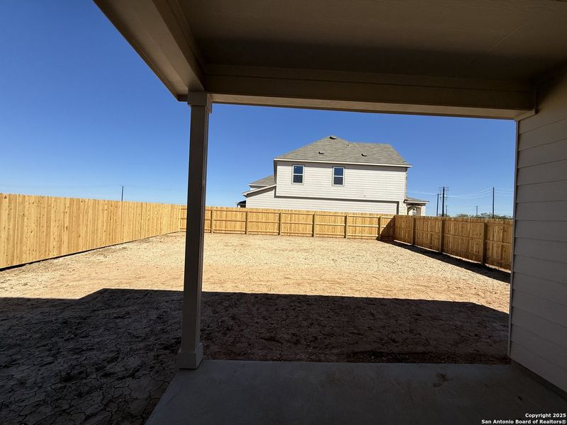 Exterior details and patio area of a home in The Preserve at the Wilder, Adkins (Image 3).