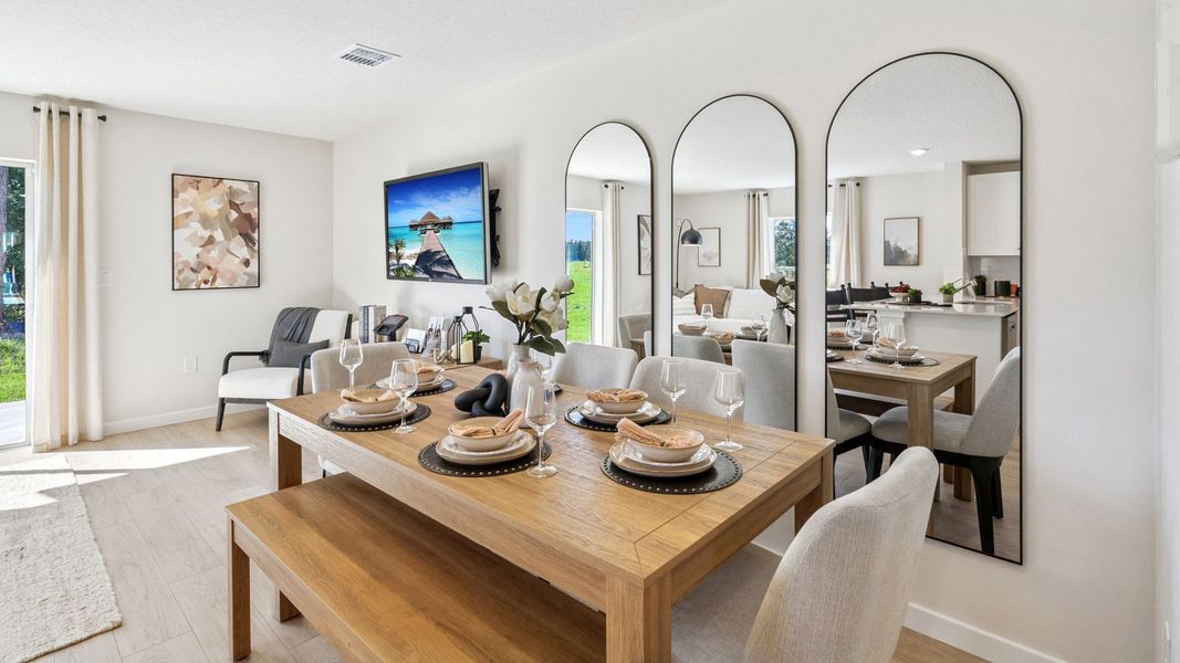 Furnished interior view inside a new home in Sandalwood, New Smyrna Beach (Image 3).