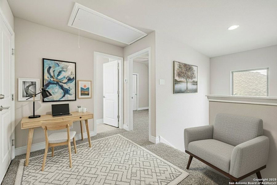 Furnished interior view inside a new home in Elkhorn Ridge At Fair Oaks Ranch: 65's, Boerne (Image 6). Furnished interior view inside a new home in Elkhorn Ridge At Fair Oaks Ranch: 65's, Boerne (Image 6).