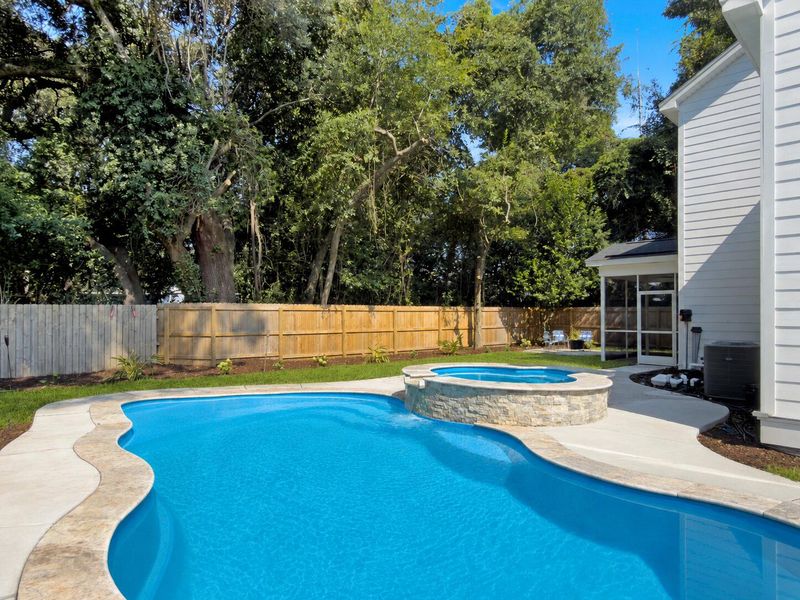 Exterior details and patio area of a home in , James Island (Image 30).
