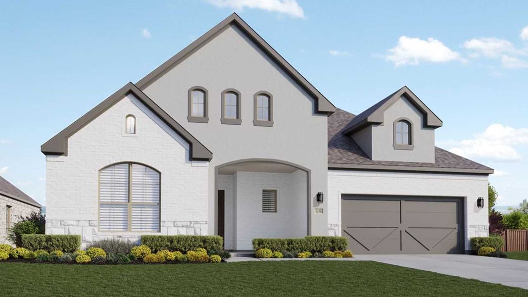 Representative exterior photo of a completed home built from the Yale by DRB Homes in Lakeshore Bluffs, Shady Shores, TX (Image 5).