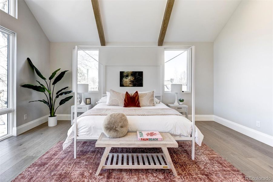 Luxurious primary with 2 walk-ins or a nursery, home office/flex space (windows have been modified in this room)