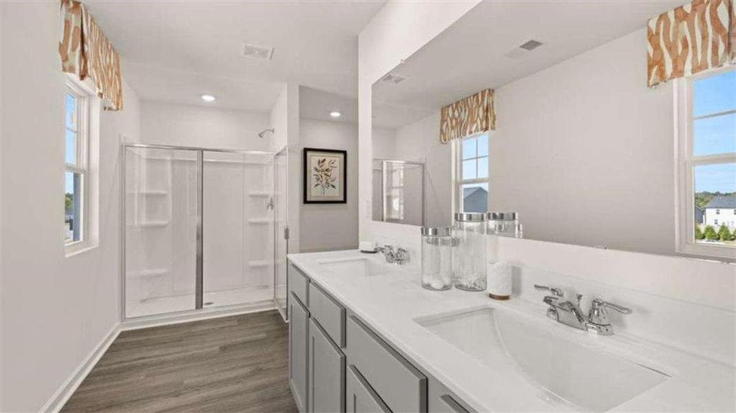 Furnished interior view inside a new home in Poplar Preserve, Newnan (Image 20).