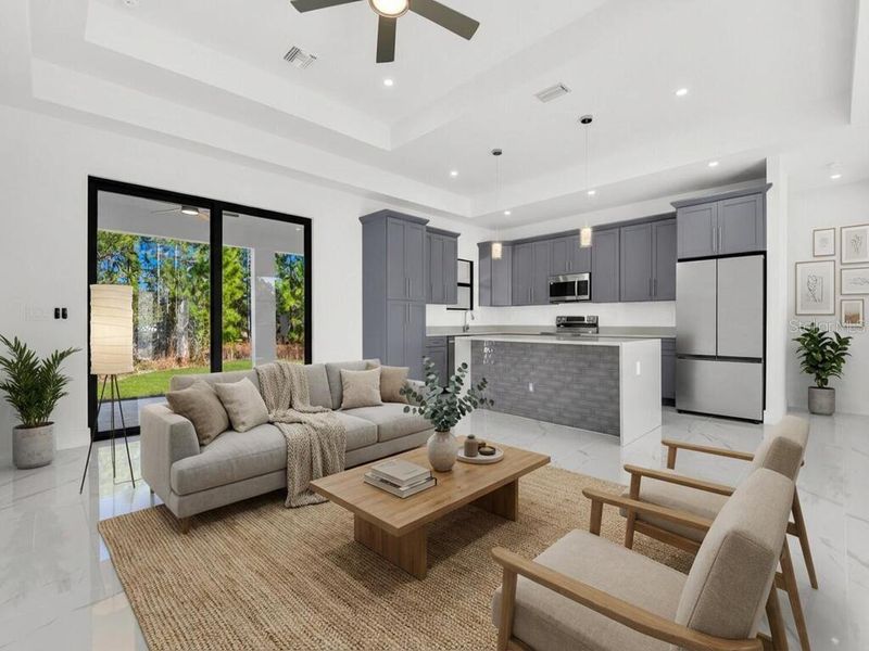 Furnished interior view inside a new home in , Lehigh Acres (Image 12).