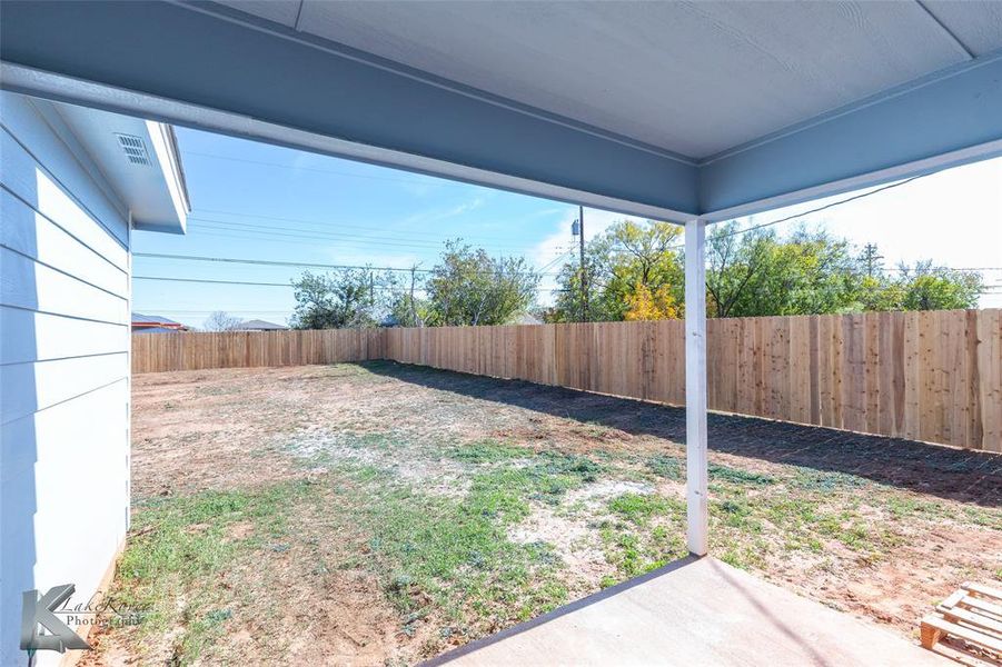 Exterior details and patio area of a home in , Abilene (Image 2). Exterior details and patio area of a home in , Abilene (Image 2).