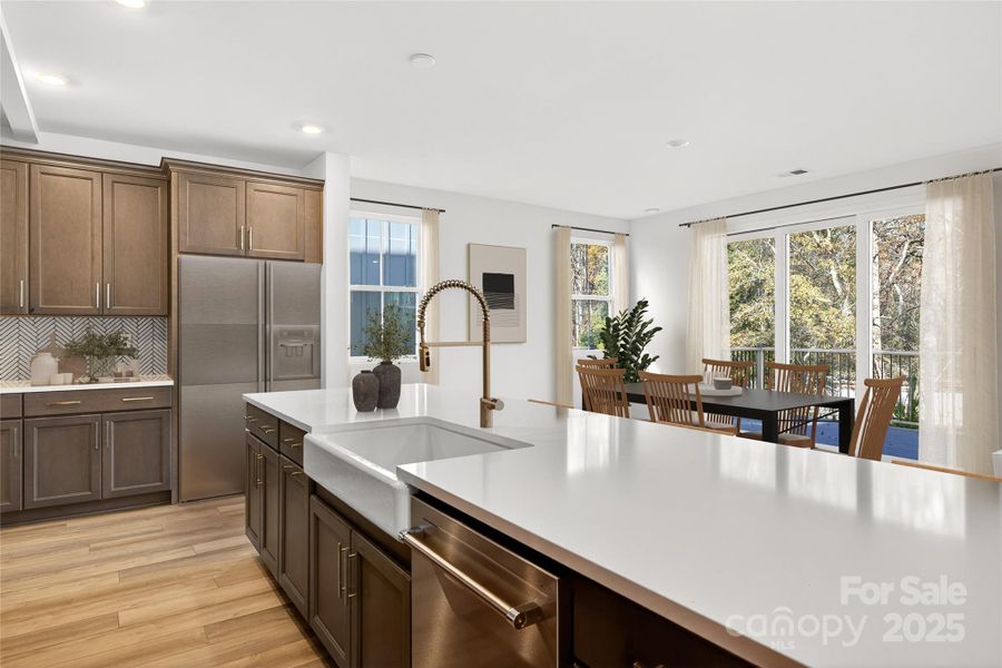 Virtually Staged Kitchen/Dining