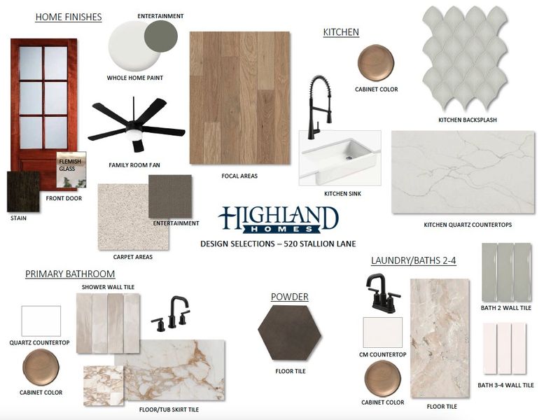 Sample of building materials used in homes in Thompson Farms, Van Alstyne (Image 55).