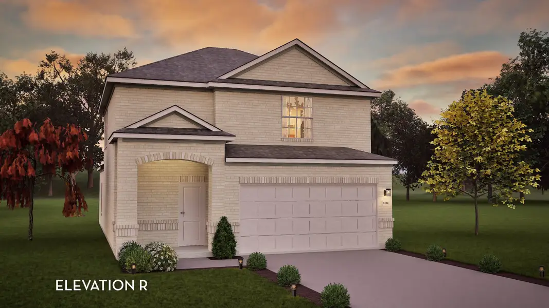 Representative exterior photo of a completed home built from the Elm by CastleRock Communities in Arboretum Estates, Terrell, TX (Image 2).