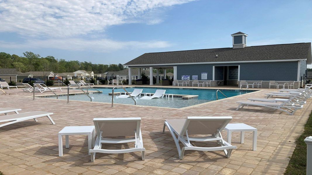 Front exterior of a new home in Jordanville Farms, Galivants Ferry, SC, highlighting curb appeal (Image 2).