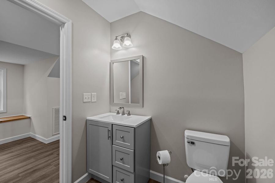 Upstairs full bathroom with shower