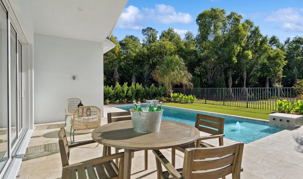 Covered patio for relaxing outdoors