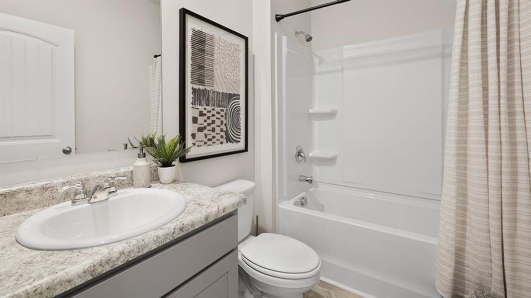 Furnished interior view inside a new home in Oaks at Cedar Grove, Fairburn (Image 18).