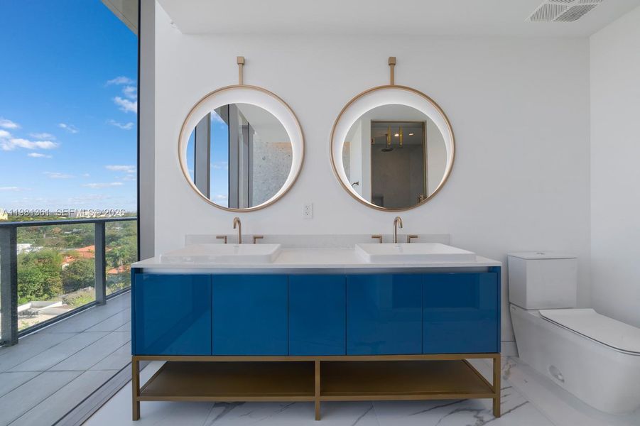 Furnished interior view inside a new home in , Miami (Image 19).