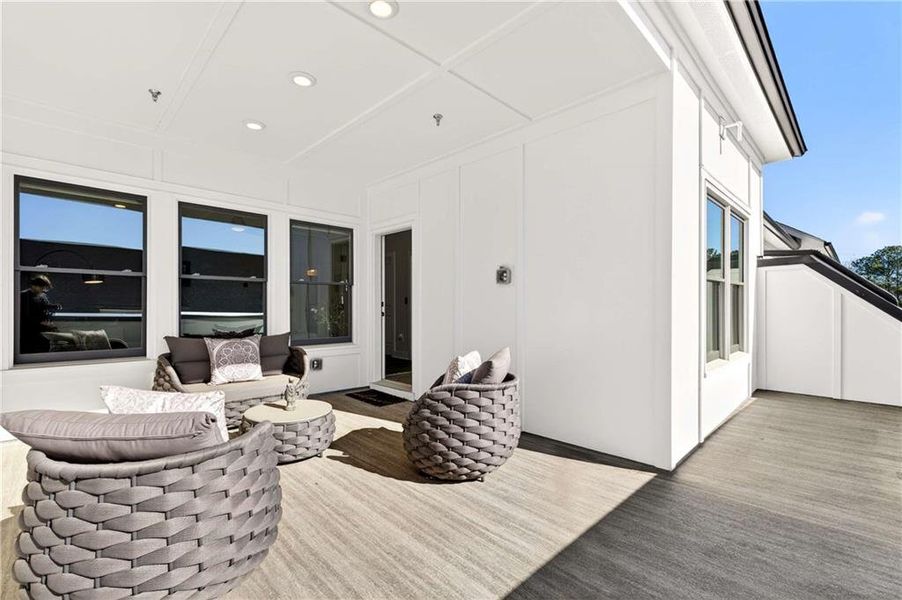 Exterior details and patio area of a home in , Atlanta (Image 28).