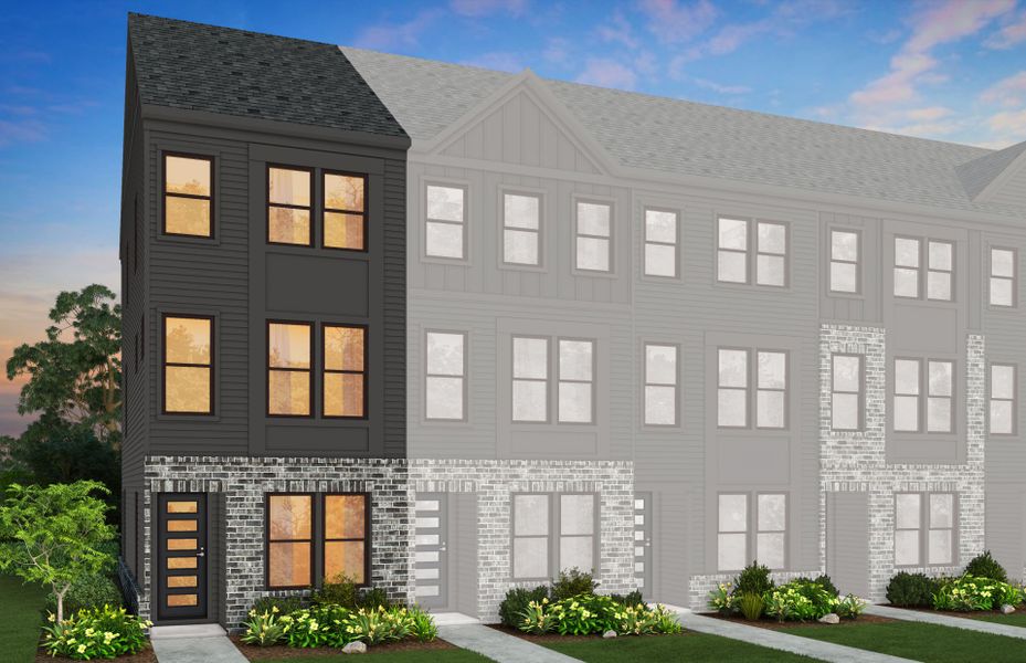 Representative exterior photo of a completed home built from the Evans by Pulte Homes in West End Heights, Charlotte, NC (Image 19).