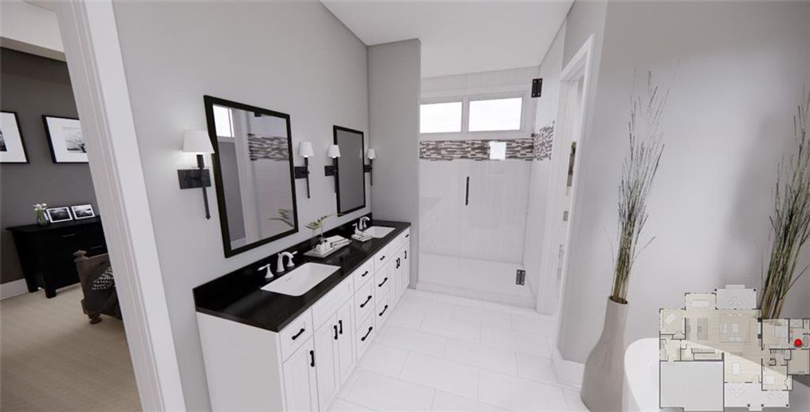 Furnished interior view inside a new home in , Ellijay (Image 9).