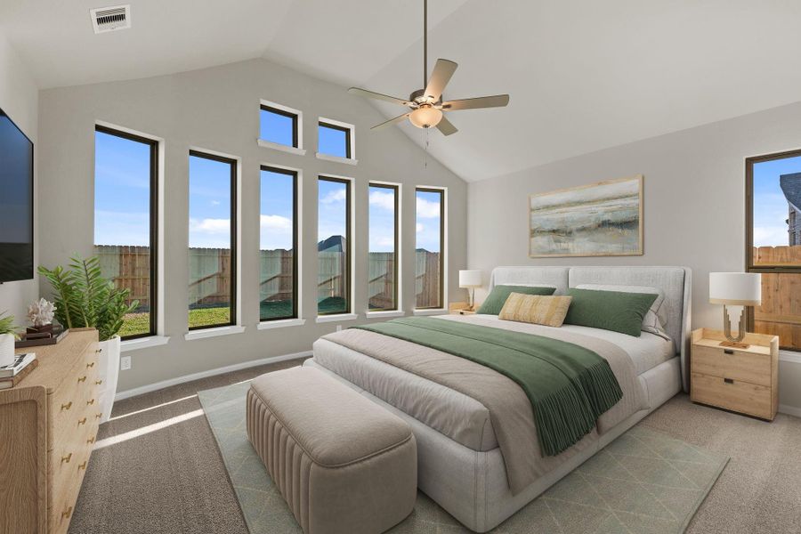 Furnished interior view inside a new home in The Meadows at Imperial Oaks 60', Conroe (Image 14).