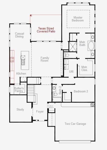 Brookshire 1st floor diagram with Ext.Patio