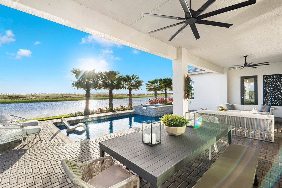 Furnished interior view inside a new home in Valencia Parc at Riverland, Port St. Lucie (Image 13).