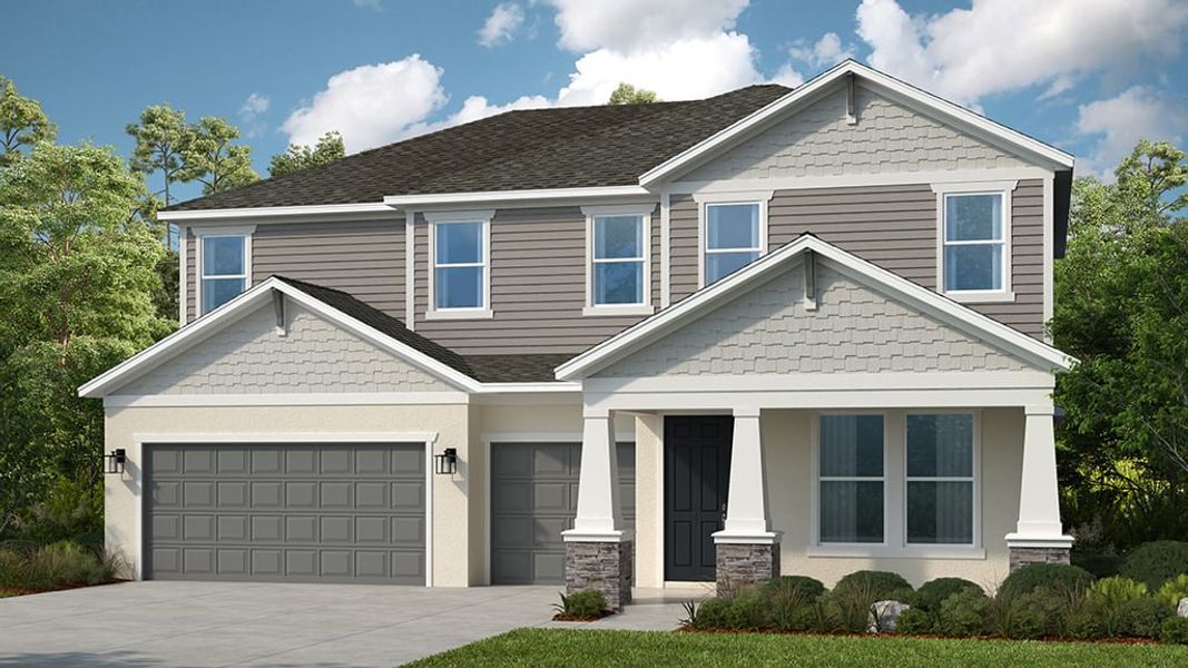 Representative exterior photo of a completed home built from the Waikiki by Taylor Morrison in Victoria Lakes, Odessa, FL (Image 7).