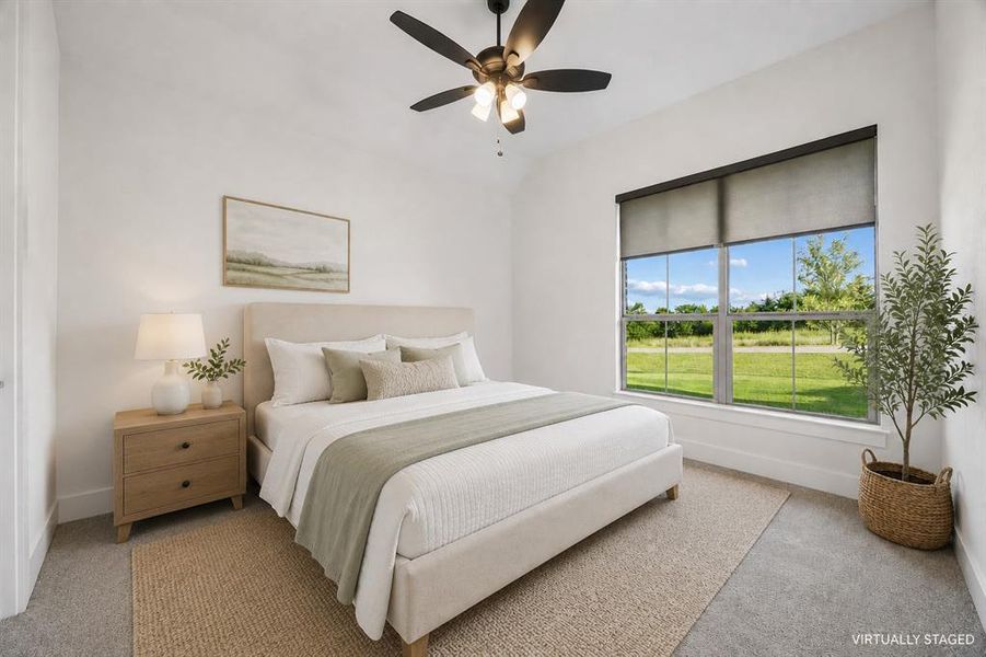 One of two secondary bedrooms.