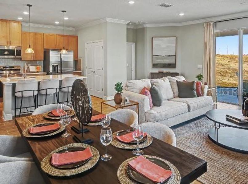 Furnished interior view inside a new home in Lake Deer Estates, Poinciana (Image 8).