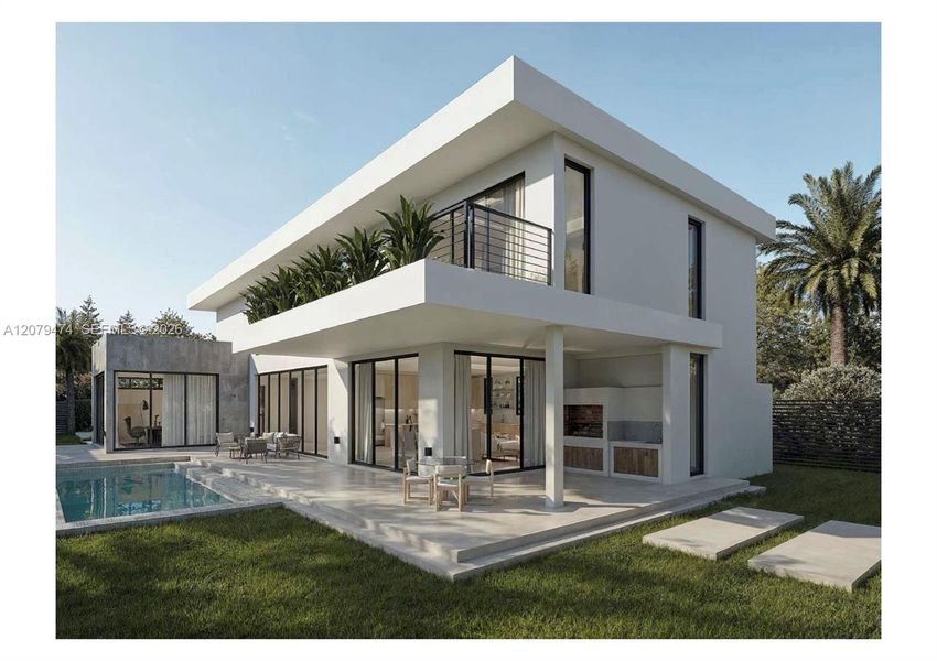 Exterior details and patio area of a home in , Miami (Image 20). Exterior details and patio area of a home in , Miami (Image 20).