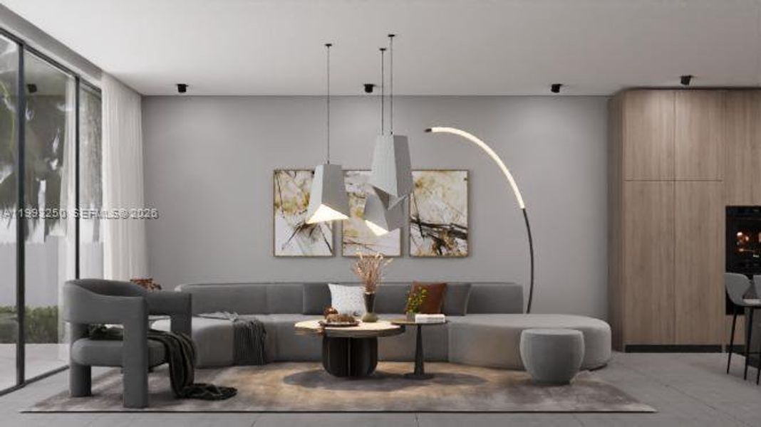 Furnished interior view inside a new home in , Fort Lauderdale (Image 13).