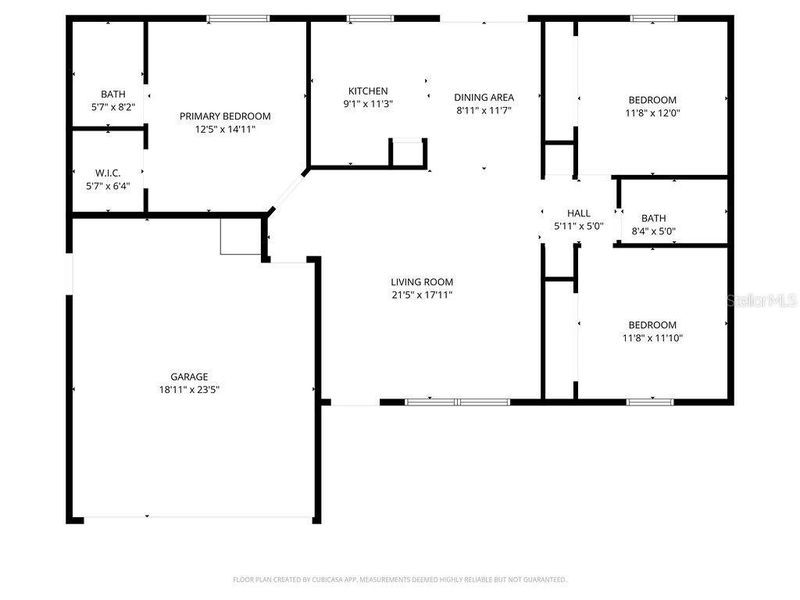 2D floor plan layout of this home in Marion Oaks, Ocala, FL (Image 4).