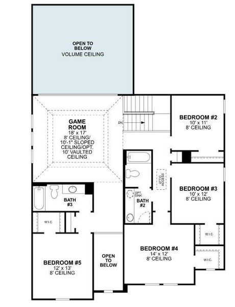 2D floor plan layout of this home in Vintage Village, Argyle, TX (Image 3).