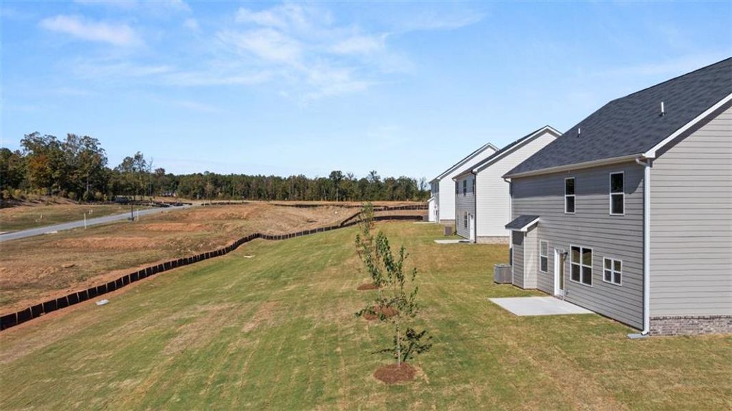 Exterior details and patio area of a home in Locust Grove Station - Cedar Ridge, Locust Grove (Image 4).