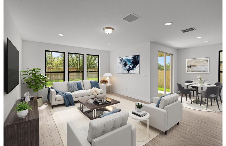 Furnished interior view inside a new home in Davis Ranch, San Antonio (Image 10). Furnished interior view inside a new home in Davis Ranch, San Antonio (Image 10).